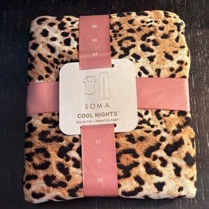 Soma Cool Nights Leopard Pajama Set